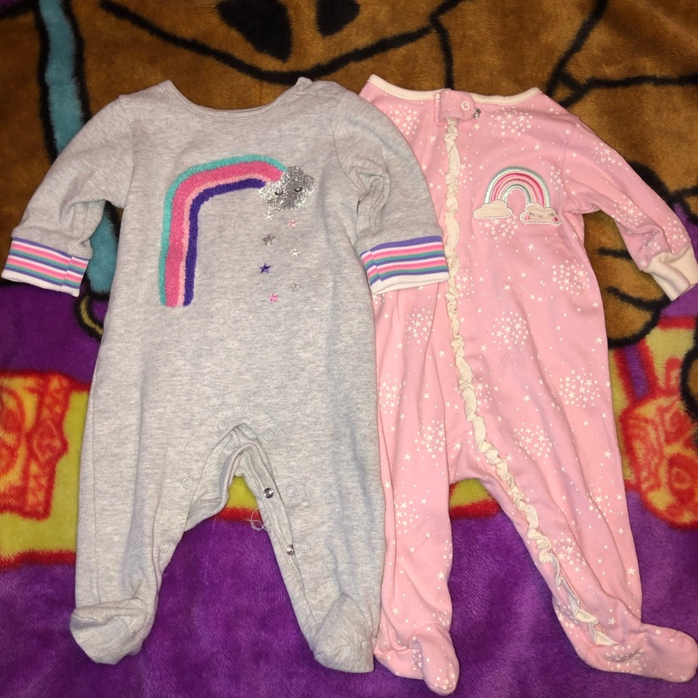 Baby Girl 2 Piece rainbow pajamas